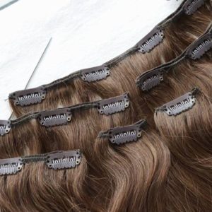 weft clip in hair extensions double-drawn